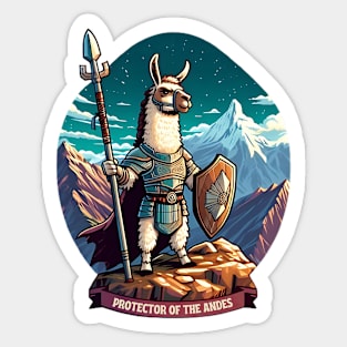 llama warrior lovers Sticker